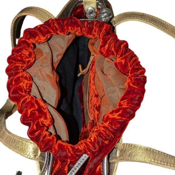 Just Campagne PANIER VALLÉE Valley Basket Velvet Handbag Purse Shoulder Bag - Picture 7 of 12